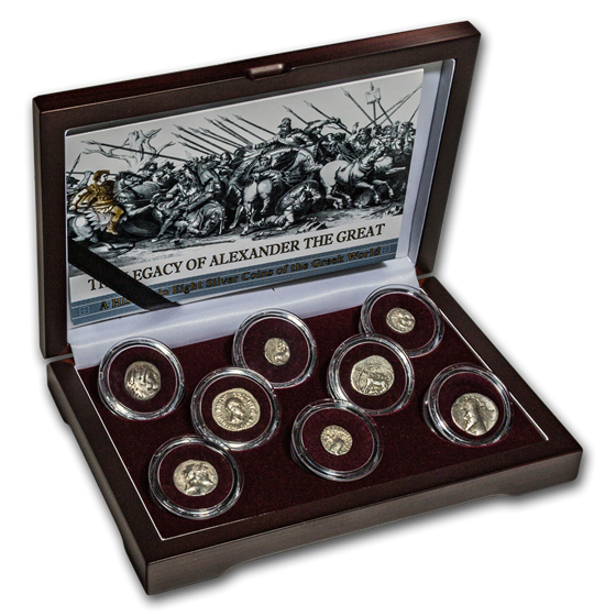 Legacy of Alexander the Great (336 BC-146 AD) Silver 8-Coin Set Legacy of Alexander the Great (336 BC-146 AD) Silver 8-Coin Set